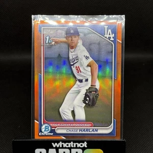 Chase Harlan 2024 Bowman Chrome Draft 1er #BDC-96 refractor naranja RC #15/25 - Imagen 1 de 2