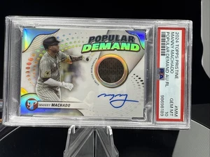 2024 Topps Pristine Popular Demand Auto Relics Manny Machado #DPAR-MM PSA 10 - Picture 1 of 2