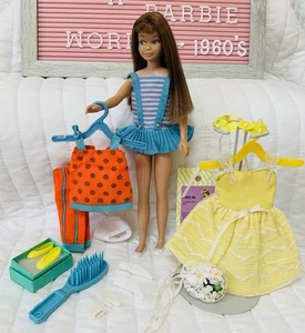 Skipper Puppe 60er Jahre Original lange rote Haare Titan Original 16 teiliges Set - Bild 1 von 17