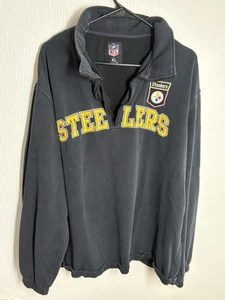 Pittsburgh Steelers Sweater Men's XL 1/4 Zip Pullover Mock Neck VTG No Zipper - Picture 1 of 5