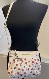Juicy Couture Umhängetasche verstellbarer Riemen Reißverschluss Rosen - Bild 1 von 17