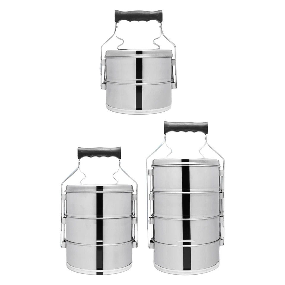 Contenitori per alimenti in acciaio inossidabile, bento box impilabili e a - Immagine 1 di 1