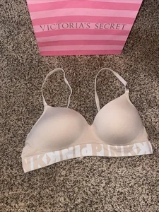 Victoria's Secret's Pink Tan/Beige Bra Lightly Lined Bralette L Large - Picture 1 of 8