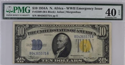 Fr. 2309 $10 1934A North Africa Silver Certificate PMG Certified EPQ - Image 1 of 2