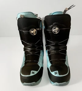 DC Snowboard Boots Black and BLUE ADual Boa 2010 Men's Sz 9 Stiff - Picture 1 of 19