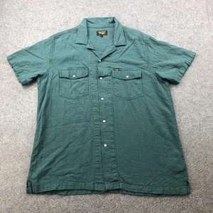 Seager Hemd Herren Large Grün Kurzarm Western Druckknopf Freizeit Oberteil - Bild 1 von 9