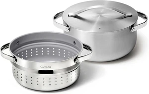 6,5 Quart Edelstahl Dutch Oven & Dampfgarer 5-lagig PTFE PFOA frei ofenfest - Bild 1 von 12