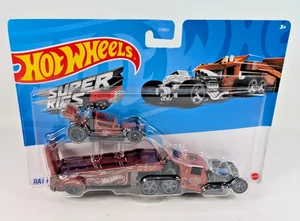 Hot Wheels Super Rigs Rat Rig Detachable Trailer and Car Maroon 1:64 HDT05 - Picture 1 of 6
