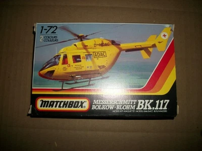 1/72 Matchbox  Messerschmitt Bolkow-Blohm  BK.117 Helicopter New in Opened Box. - Image 1 of 4