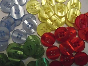 100 to 400 Sewing 15mm Craft Knitting 4 Hole Scrapbook Buttons - Picture 1 of 11