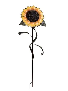 48"H Large Metal Sunflower Stake Yard Art Decor Garden Lawn Outdoor Decoration - Picture 1 of 5