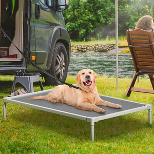 49 IN Cooling Elevated Dog Bed Chew Proof Raised Pet Cot with Aluminum Frame - Picture 1 of 8