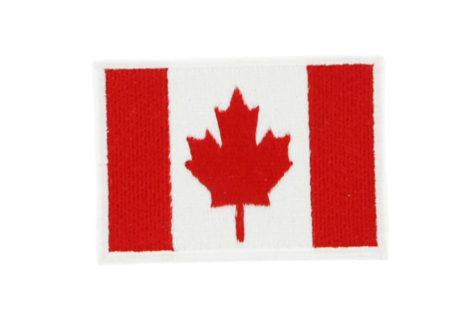 WHOLESALE LOT of 50 x FLAG PATCH PATCHES CANADA CANADIAN for BACKPACKS IRON ON - Image 1 of 1