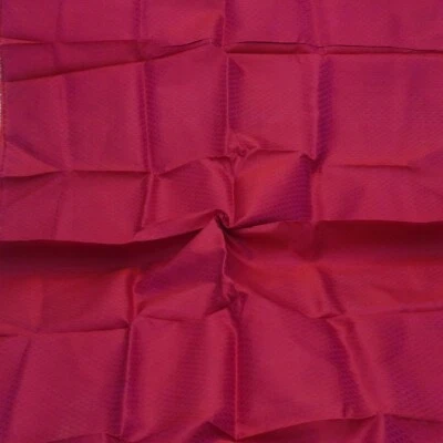 Vintage Magenta Pink 100% Pure Silk Handloom Sari Remnant 4YD Craft Fabric Scrap - Image 1 of 4