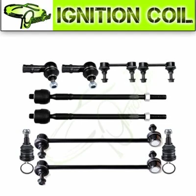 Kit de suspensión completo de 10 piezas extremos de varilla de amarre para 04-11 Mitsubishi Eclipse y Galant Foto 1 de 4