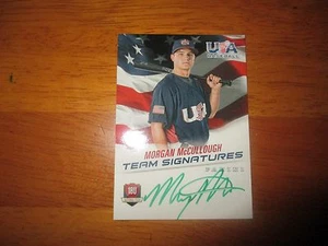 MORGAN MCCULLOUGH 2015 Panini USA Baseball GREEN INK AUTO #5/5 Autograph Rare! - Picture 1 of 2