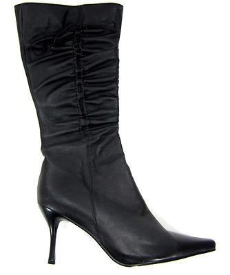 Zapatos Nature Breeze Sexy Plisados Cordón 3.5" Tacones de Aguja Negros Talla 9 Foto 1 de 4