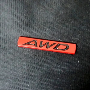 1x Calcomanía Emblema de Metal Rojo Mate AWD Pegatina Insignia Carreras 3D Velocidad Coche Edición MS - Imagen 1 de 14