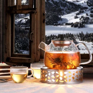 Edelstahl Stövchen Teelichthalter Kaffeewärmer Tee-Kaffee-Wärmer Warmhalteplatte - Bild 1 von 5