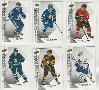 2017-18 UD SOPHMORE SENSATIONS COMPLETE INSERT SET 1-6 (ONLY 1 PER STARTER KIT!) - Image 1 of 2