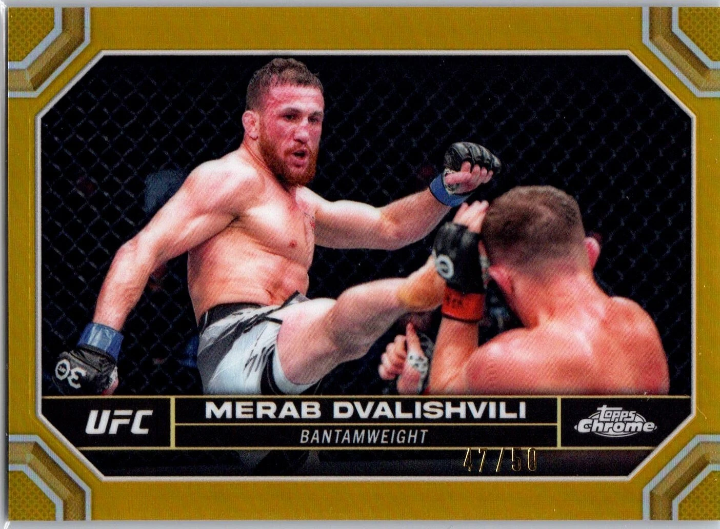 2024 Topps Chrome UFC Merab Dvalishvili Gold Refractor /50