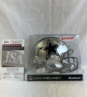 Jay McKinley Novacek Dallas Cowboys Signed Autographed Mini Helmet JSA & PIA COA - Image 1 of 4