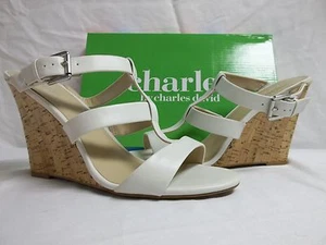 Charles By Charles David Size 11 M Naples White Open Toe Wedges New Womens Shoes - Picture 1 of 6