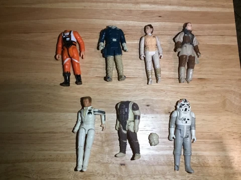 Vintage Star Wars Kenner Broken Action Figure's Parts Lot (See Pictures) Cover