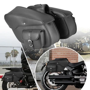 Motorcycle SaddleBags For Harley Road Glide Street Classic Side Tool Bag Luggage - Picture 1 of 12
