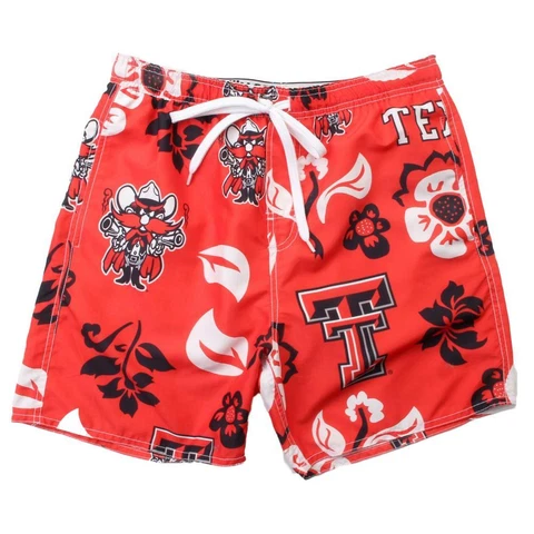 Men's Texas Tech University Swim Trunks Floral Swim Shorts Cover
