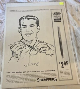 1961 SHEAFFER'S ad page ~ Student Leader Nick Mager, Sheaffer Cartridge Pen - Picture 1 of 4