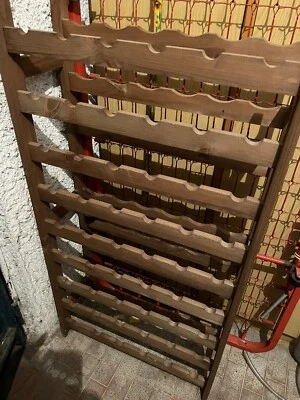 Made in Italy Cantinetta per Vino per 56 Botiglie - Marrone - Immagine 1 di 2