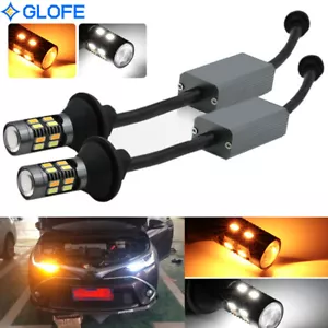 Switchback Canbus 20-LED Bulbs Turn Signal Light w/ DRL For Toyota Camry Yaris - Picture 1 of 10