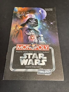 Star Wars Monopoly 2004 Classic Trilogy Edition Instruction Manual Instrucitons - Picture 1 of 3