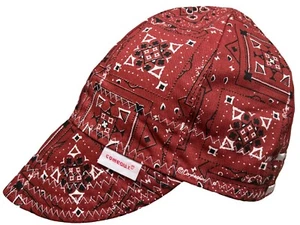 NWT Comeaux Caps Welding Welders Hats Pipe Fitter Reversible Red Bandana - Picture 1 of 1