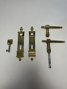 Luxusgriff Antik Messing Haustüre Tür Griff Türgriff Langschild mit Schlüssel - Bild 1 von 1