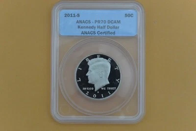 2011 S CLAD Kennedy JFK Half Dollar Proof ANACS PR70DCAM - Image 1 of 4