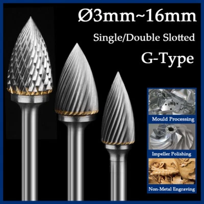 G Type Rotary File Solid Carbide Cutter Grinding Shank Drill Bit Metal Ø3mm~16mm - Image 1 of 4