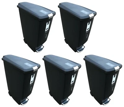 NEW 5-PACK simplehuman CW1361 40 Liter / 10.6 Gallon Slim Kitchen Step Trash Can - Image 1 of 4