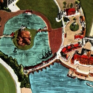 1926 Sesqui Centennial Postcard Exposition Birdseye View Treasure Island - Picture 1 of 3
