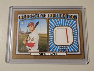 2021 Topps Heritage Clubhouse Collection Relics Gold Nick Senzel #/99