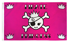 Pink Pirate Princess 3 X 5 Flag tapestry wall grommets #813 flags pirates lady