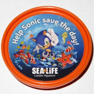 2020 4,5 cm UK SONIC THE IDGEHOG MEER LIFE CENTER KUNSTSTOFF POP ABZEICHEN KNOPFPREIS - Bild 1 von 3