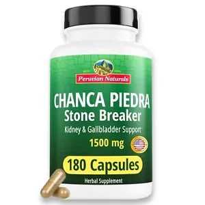 Chanca Piedra Stone Breaker 180 Capsules Kidney Stones Dissolver Supplement Peru - Picture 1 of 8