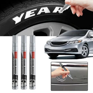 3Pcs Metallic Liquid Chrome Mirror Finish Paint Pen Silver DIY Art Marker Pens - Foto 1 di 4