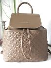 Laura Ashley!!! Large Taupe Faux Leather Backpack!!! Unused Stored Only
