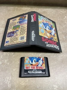 Sonic the Hedgehog Sega Genesis 1991 Tested Not For Resale NFR TESTED Hang Tab - Picture 1 of 11