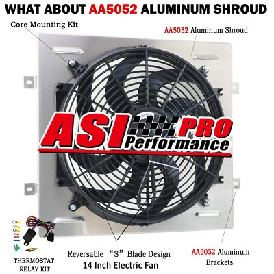 ALUMINUM SHROUD ELECTRIC FAN RELAY FIT 60~65 FORD MUSTANG/FALCON/RANCHERO AT/MT - Image 1 of 4