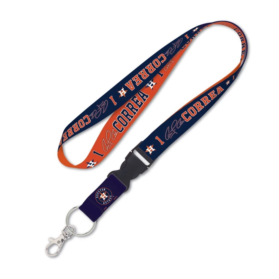 CARLOS CORREA #1 HOUSTON ASTROS LANYARD DETACHABLE BUCKLE BRAND NEW WINCRAFT - Image 1 of 1