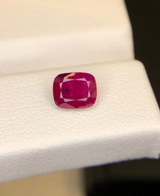 1.25 Cts Natural Untreat ruby pinkish Red Color Cushion Shape gemstone From Afg - Image 1 of 4